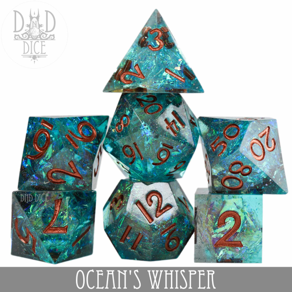 King of Crits Dice: Ocean's Whisper (Handmade)