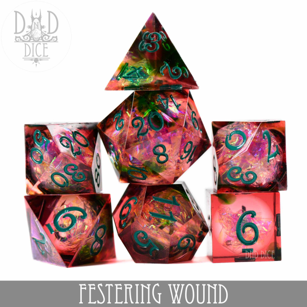 King of Crits Dice: Festering Wound (Handmade)