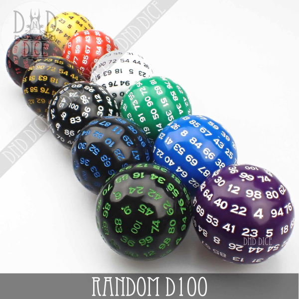 King of Crits Dice: 50mm D100 (Random Color)