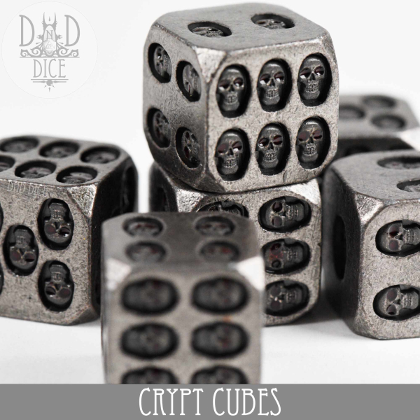 King of Crits Dice: Crypt Cubes 6D6 (Metal)