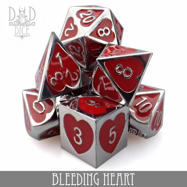 King of Crits Dice: Bleeding Heart (Metal)