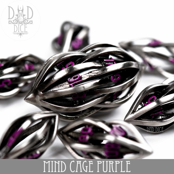 King of Crits Dice: Mind Cage Purple - Metal (Gift Box)