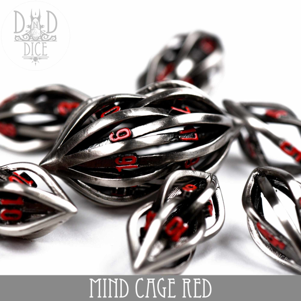 King of Crits Dice: Mind Cage Red - Metal (Gift Box)