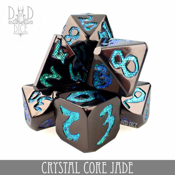 King of Crits Dice: Crystal Core Jade (Metal)