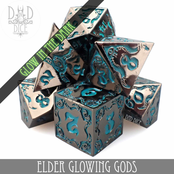 King of Crits Dice: Elder Glowing Gods (Metal)