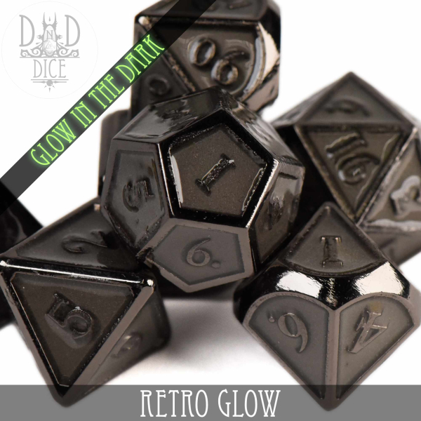 King of Crits Dice: Retro Glow (Metal)