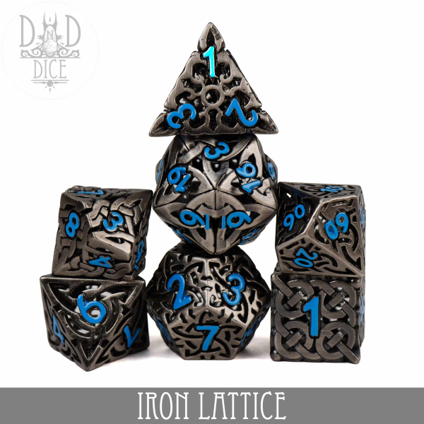 King of Crits Dice: Iron Lattice - Metal (Gift Box)