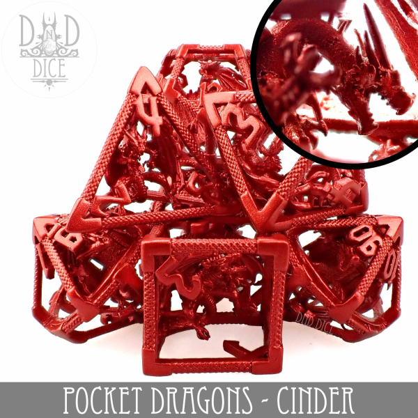 King of Crits Dice: Pocket Dragons Cinder - Metal (Gift Box)