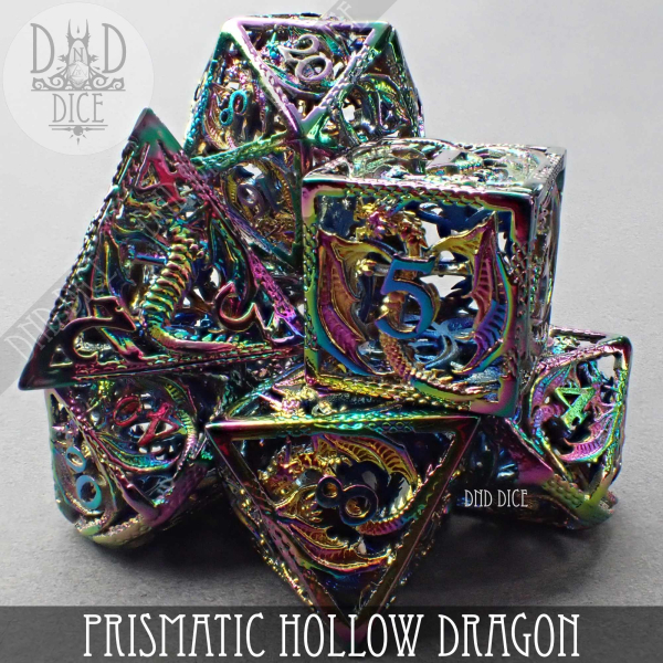 King of Crits Dice: Prismatic Dragon -  Metal (Gift Box)
