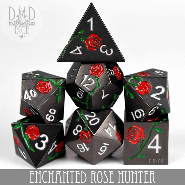 King of Crits Dice: Enchanted Rose: Hunter - (Metal)