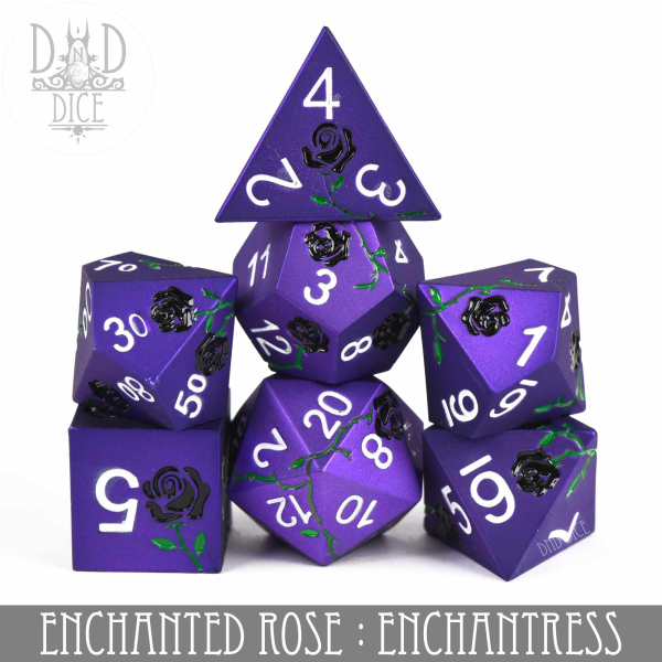 King of Crits Dice: Enchanted Rose: Enchantress - (Metal)
