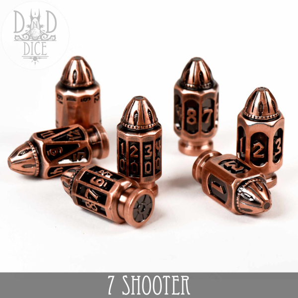 King of Crits Dice: 7 Shooter Copper (Metal)