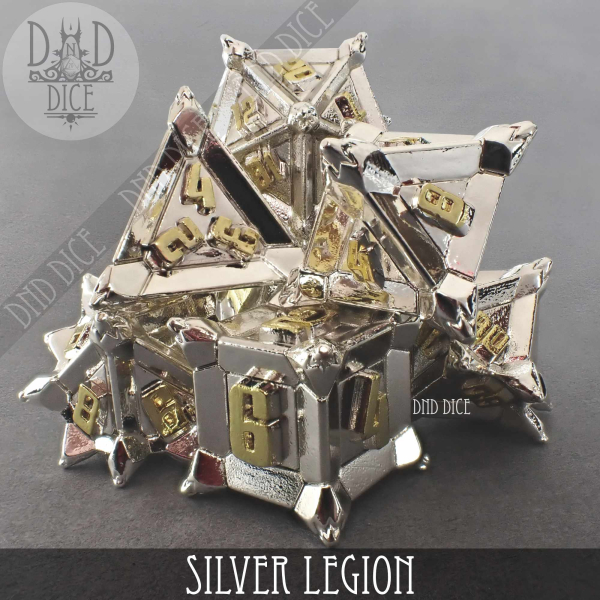 King of Crits Dice: Silver Legion (Metal)