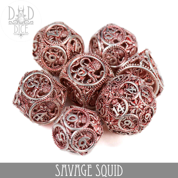 King of Crits Dice: Savage Squid - Metal (Gift Box)