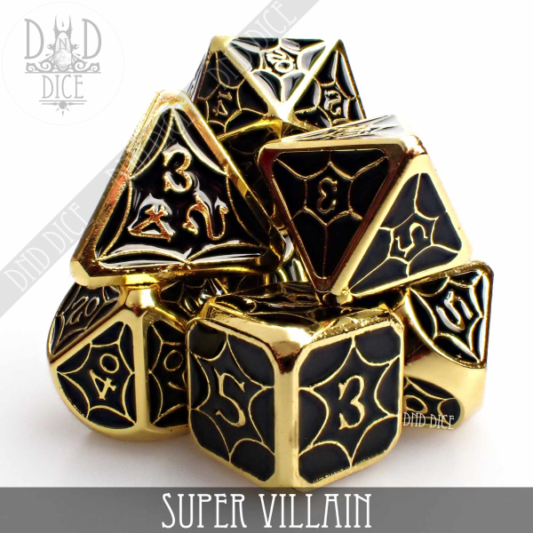 King of Crits Dice: Super Villain (Metal)