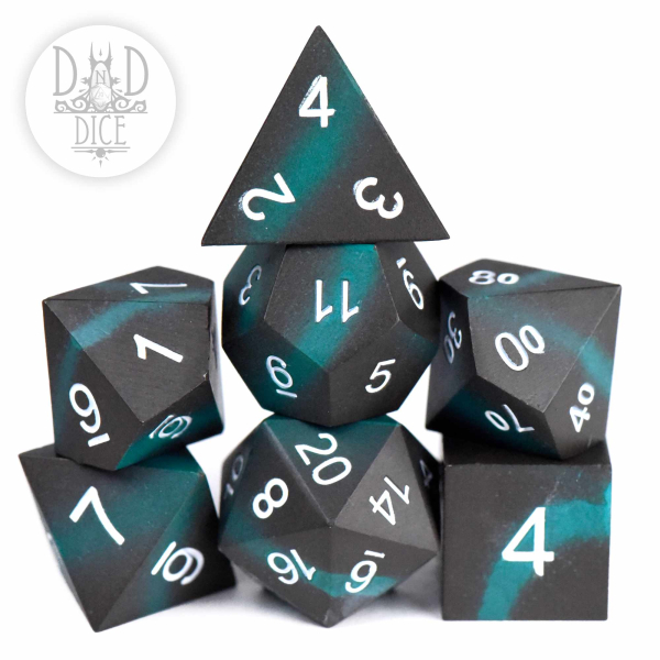 King of Crits Dice: Tagging Teal (Metal)
