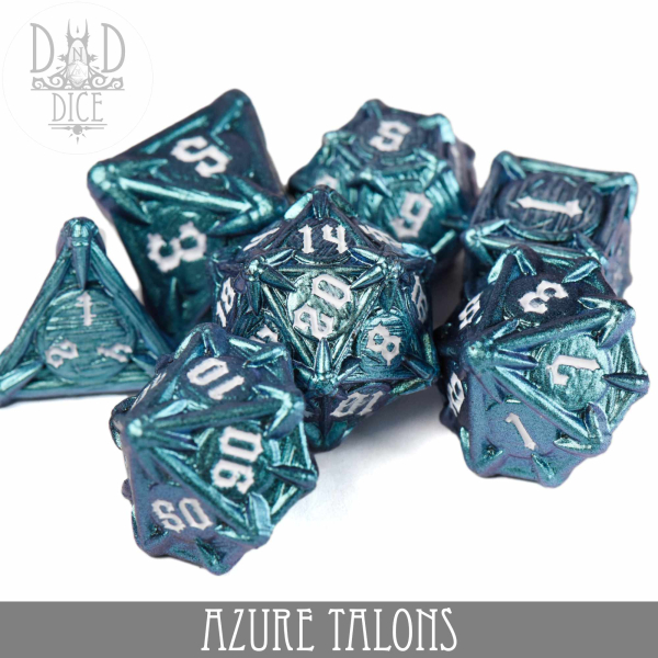 King of Crits Dice: Azure Talons (Metal)
