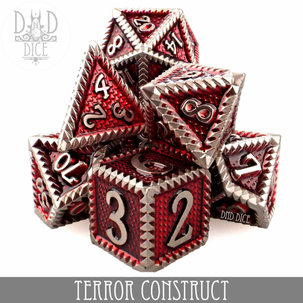 King of Crits Dice: Terror Construct (Metal)