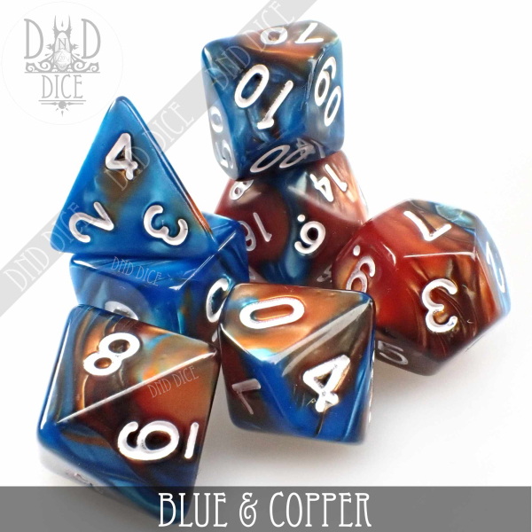 King of Crits Dice: Blue & Copper