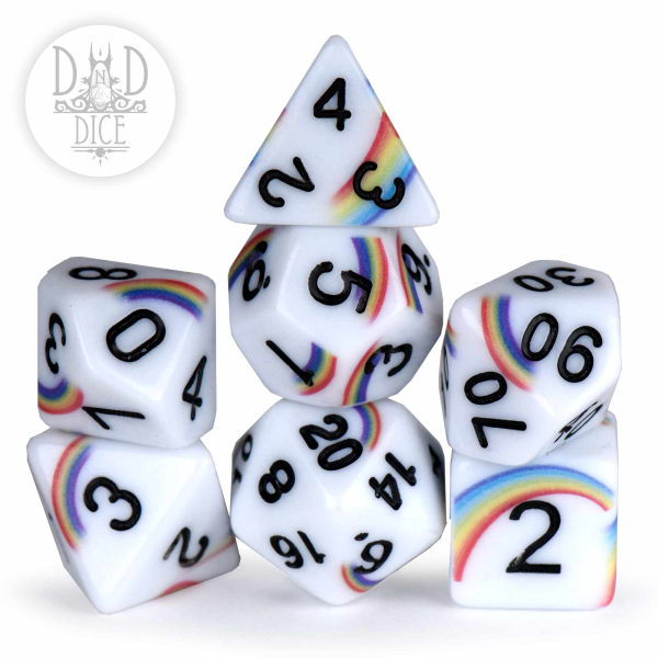 King of Crits Dice: Rainbow Doodles