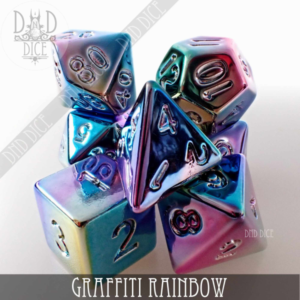 King of Crits Dice: Graffiti Rainbow