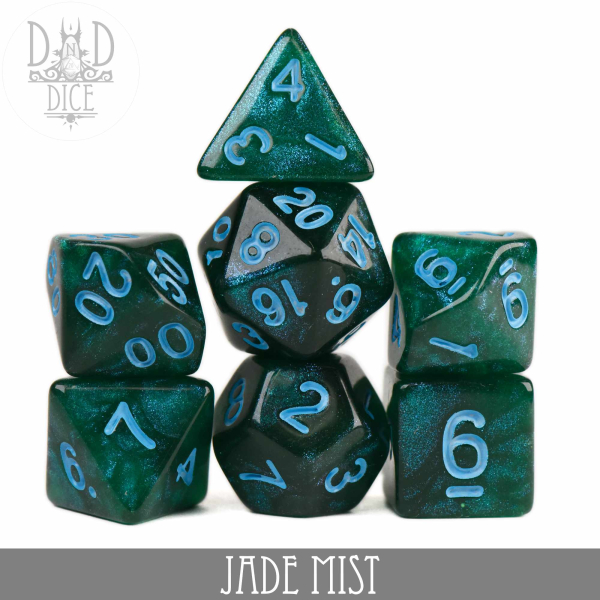 King of Crits Dice: Jade Mist Glitter