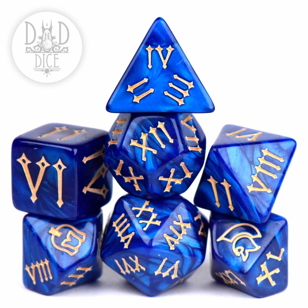 King of Crits Dice: Roman Legion Blue