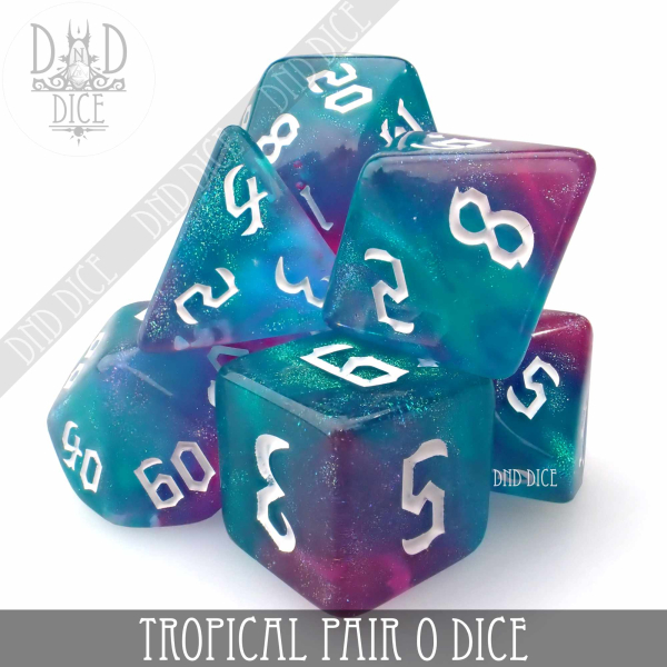 King of Crits Dice: Tropical Pair O Dice