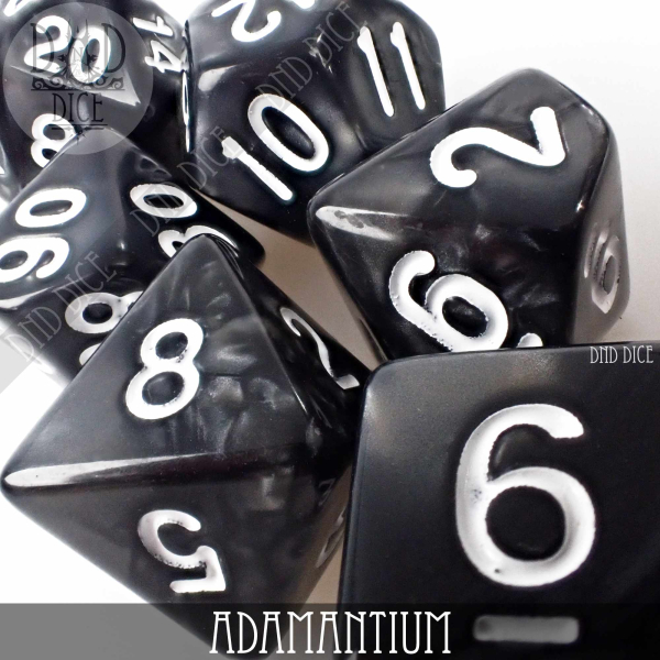 King of Crits Dice: adamantium-dice-set-marbled