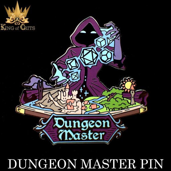 King of Crits Dice: Dungeon Master (Enamel Pin)