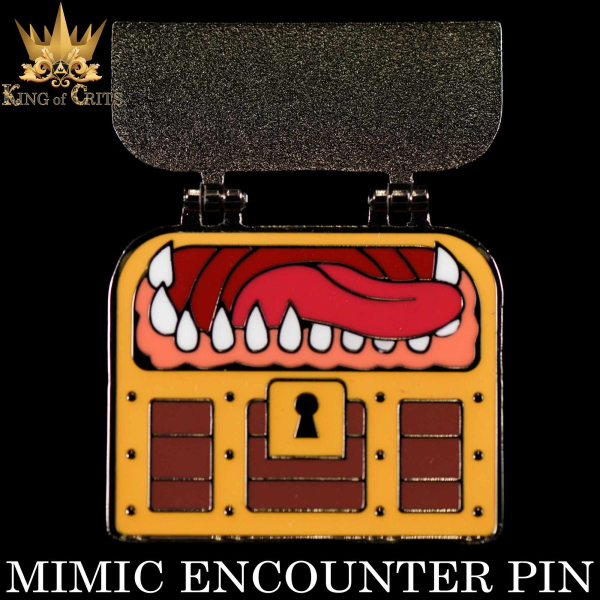 King of Crits Dice: Mimic Encounter (Enamel Pin)