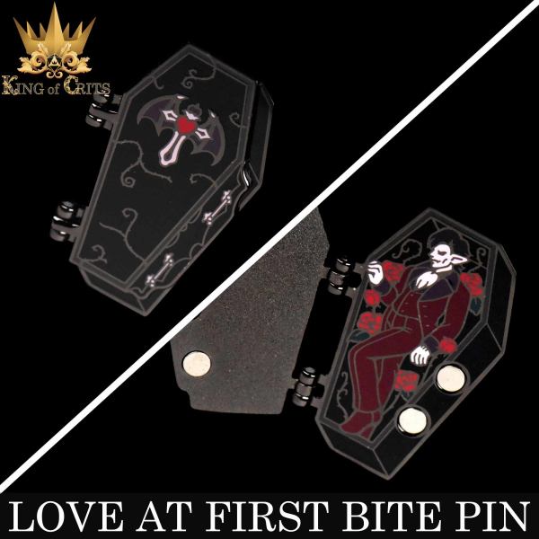 King of Crits Dice: Love at First Bite (Enamel Pin)