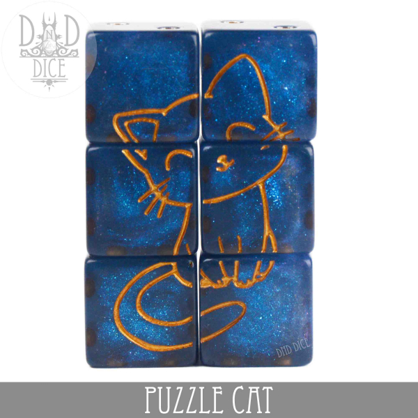King of Crits Dice: Puzzle Cat 6D6