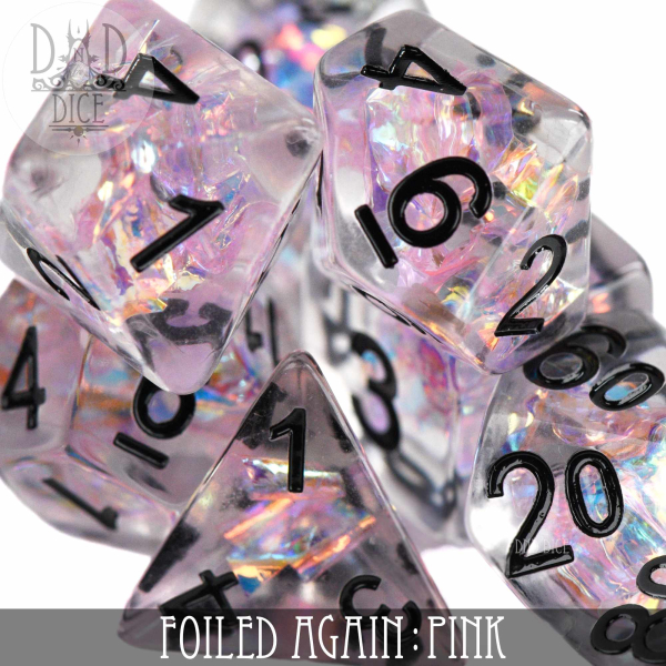 King of Crits Dice: Foiled Again Pink