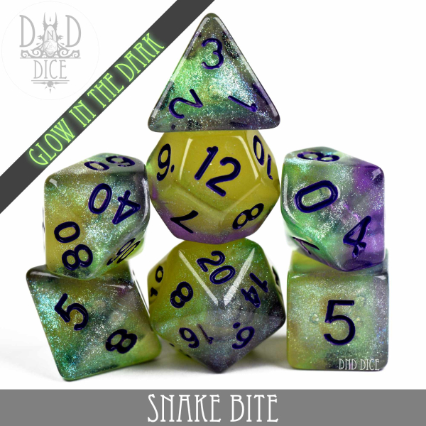 King of Crits Dice: Snake Bite Glow in the Dark