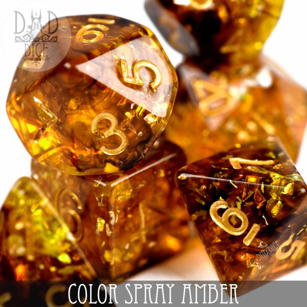 King of Crits Dice: Color Spray Amber