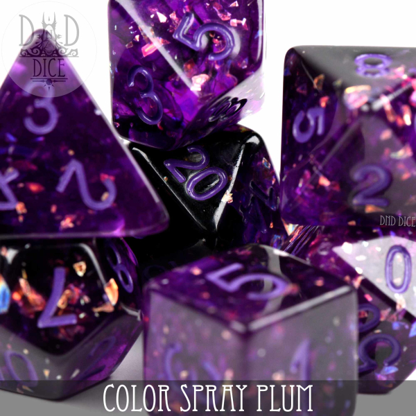 King of Crits Dice: Color Spray Plum
