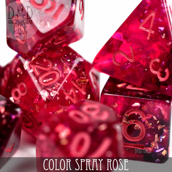 King of Crits Dice: Color Spray Rose