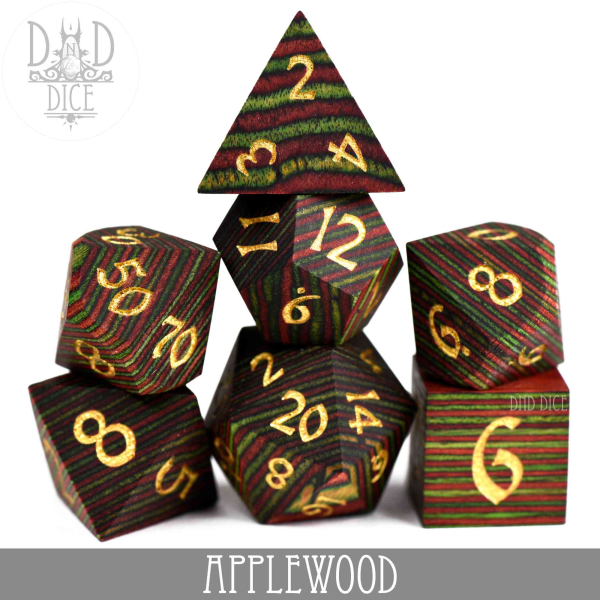 King of Crits Dice: Applewood - Wood (Gift Box)
