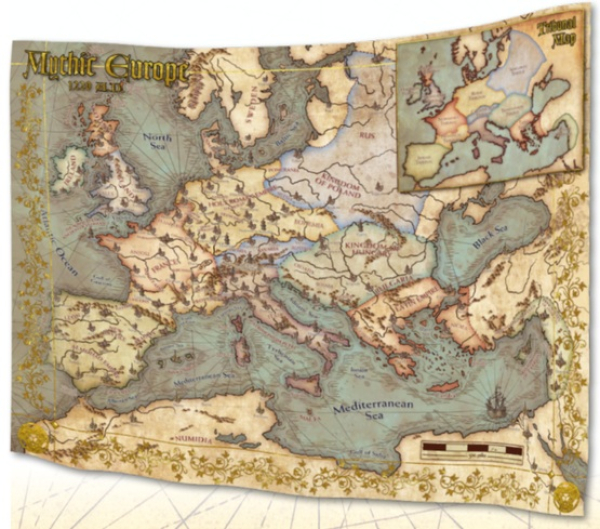 Ars Magica Mythic Europe Fabric Map