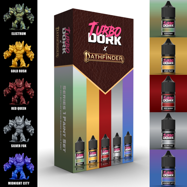 Turbo Dork Paints: Pathfinder X Turbo Dork Series 1 Paint Set  (5 Bottles of Paint)