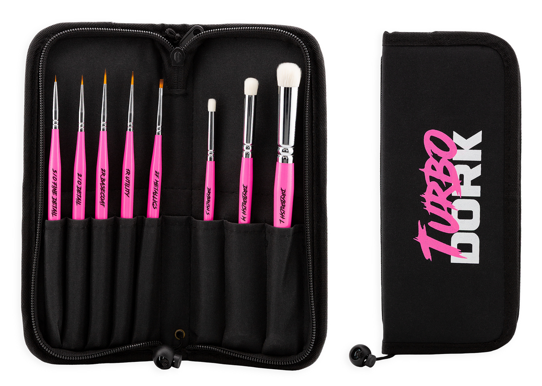 Turbo Dork Paints: Fauxlinsky Brush Set w/ Stand Case (8 Brushes)