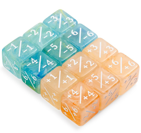Dice Habit Positive/Negative Dice Counters - Paloma/Mojito (12pcs)