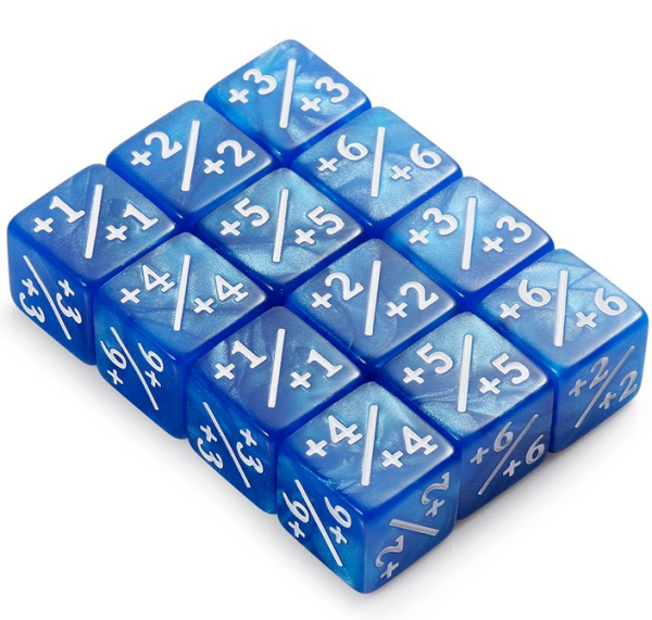 Dice Habit Positive Dice Counters - Cobalt (12pcs)
