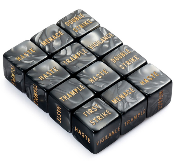 Dice Habit Keyword Ability Dice - Onyx (12pcs)