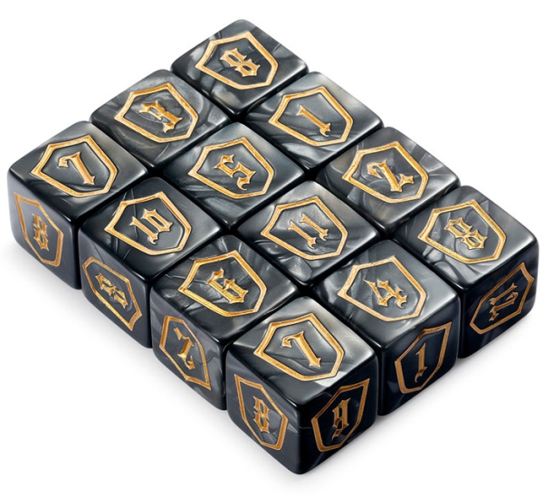 Dice Habit Shield Counter Dice - Onyx (12pcs)