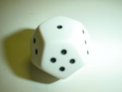 Pipped d4 Die (d12 with 1-4 pips)