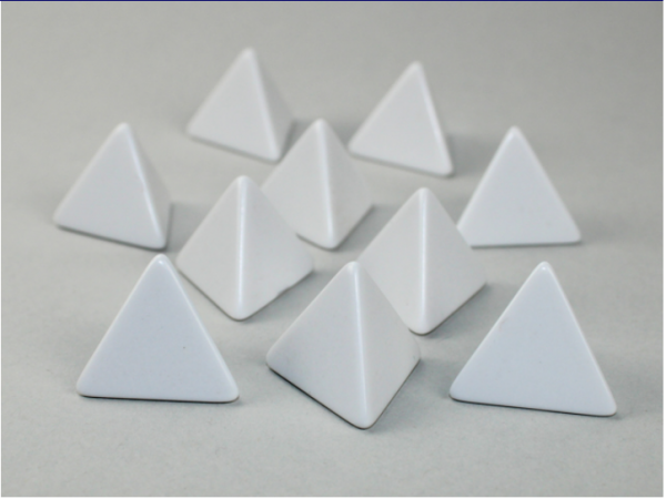 Chessex Special Dice: White Opaque Blank d4 (10)