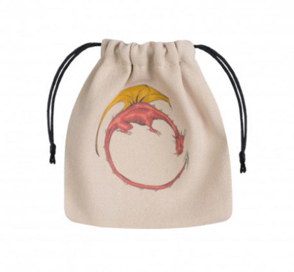Dice Accessories: Dragon Beige & Multicolor Dice Bag