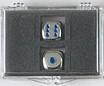 Metal Dice: Pair of Blue Pipped 16mm d6 (2)